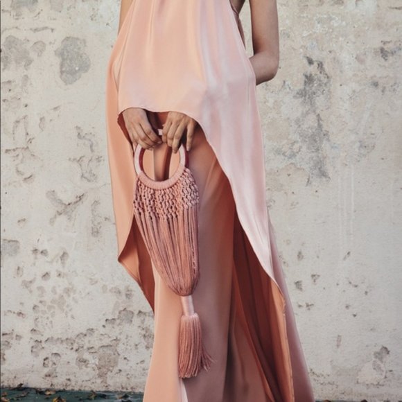 The Blonde Collective Handbags - Mini Fringe Tassel Handbag in Pink